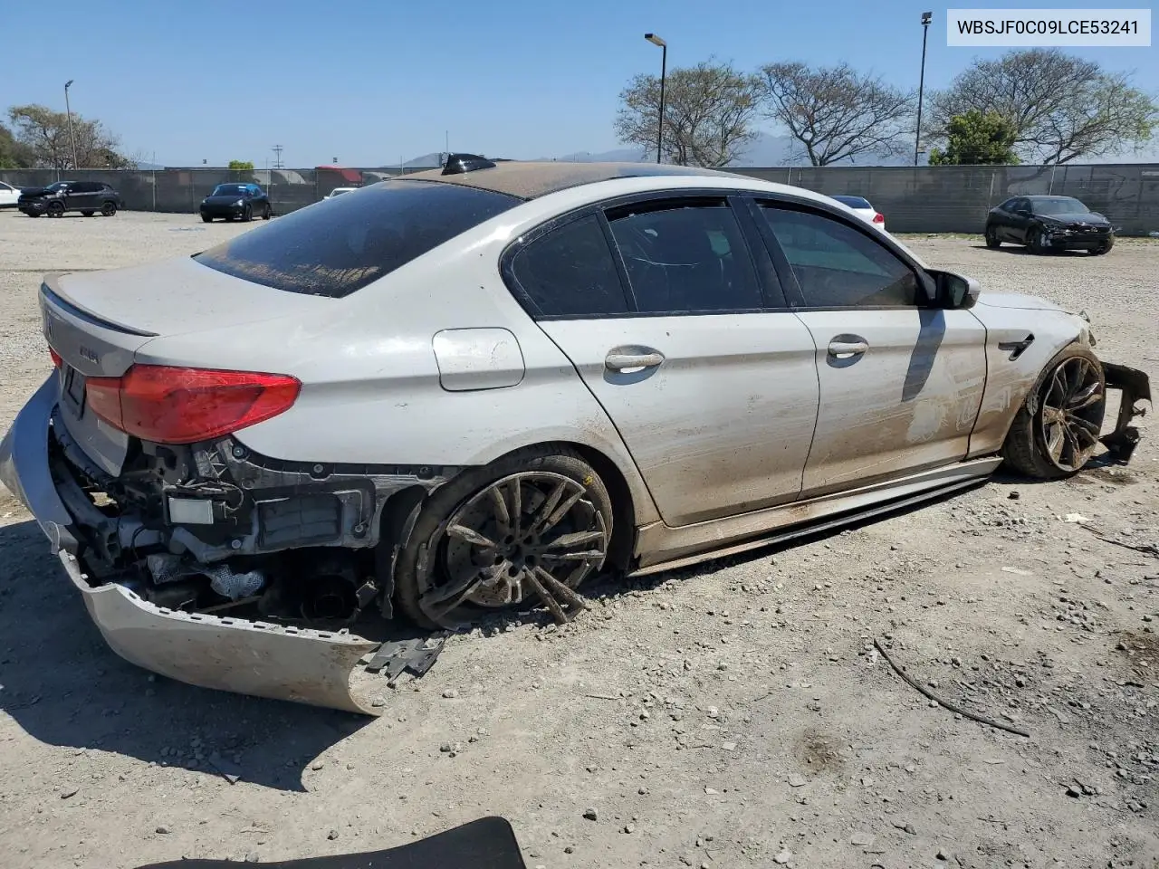 2020 BMW M5 Base VIN: WBSJF0C09LCE53241 Lot: 52607075