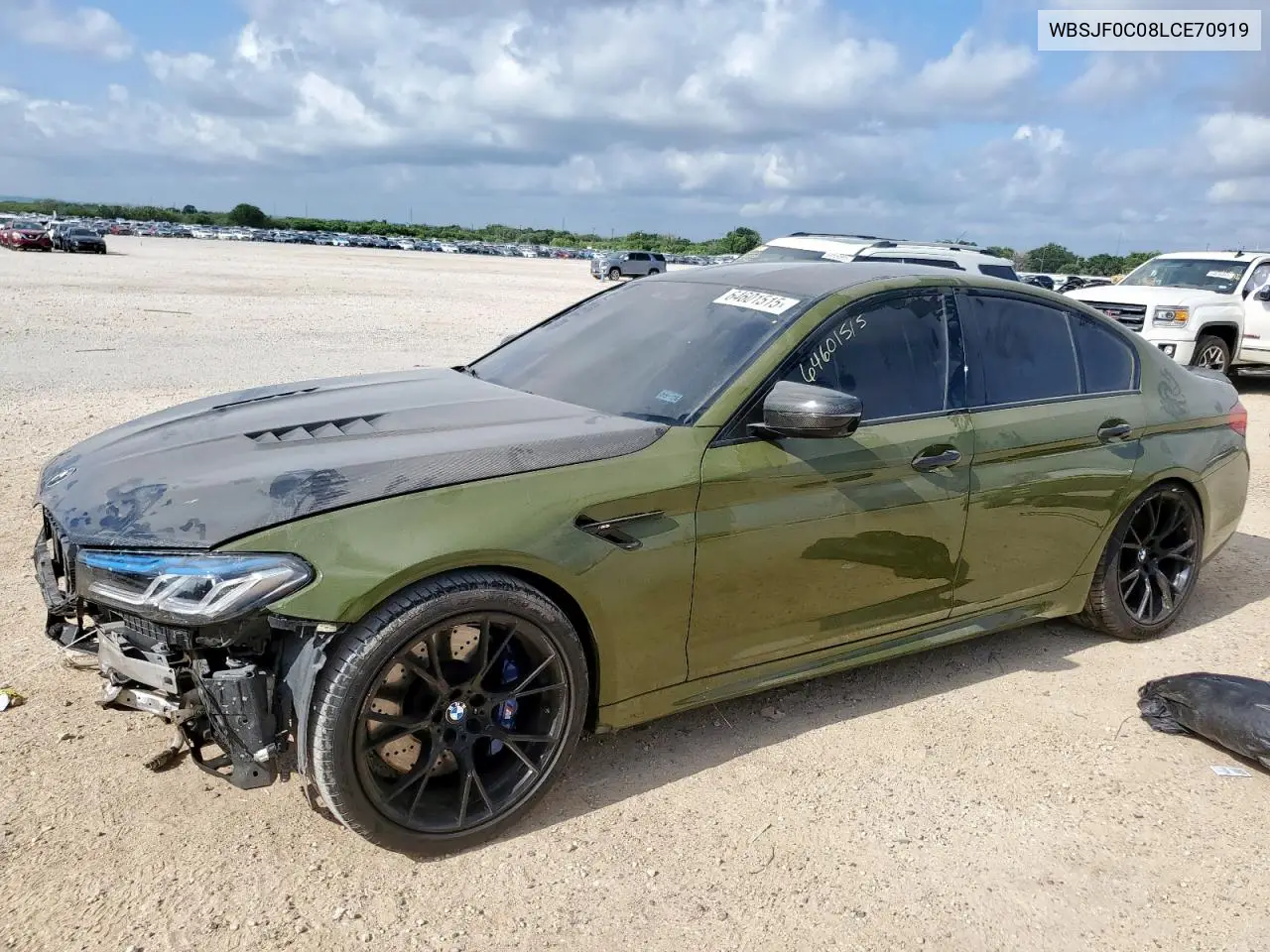 2020 BMW M5 Base VIN: WBSJF0C08LCE70919 Lot: 64601515