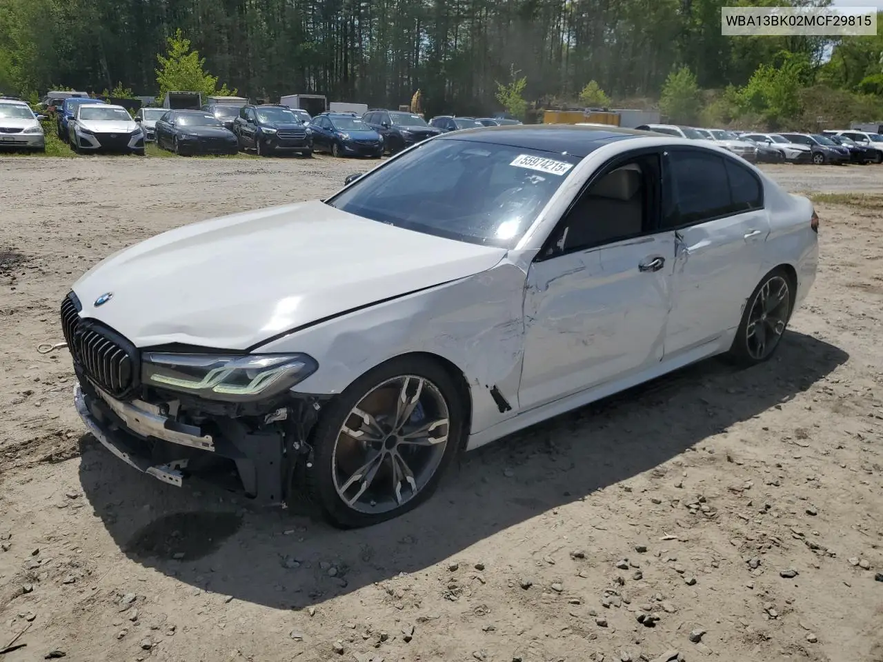 2021 BMW M550Xi VIN: WBA13BK02MCF29815 Lot: 55974215
