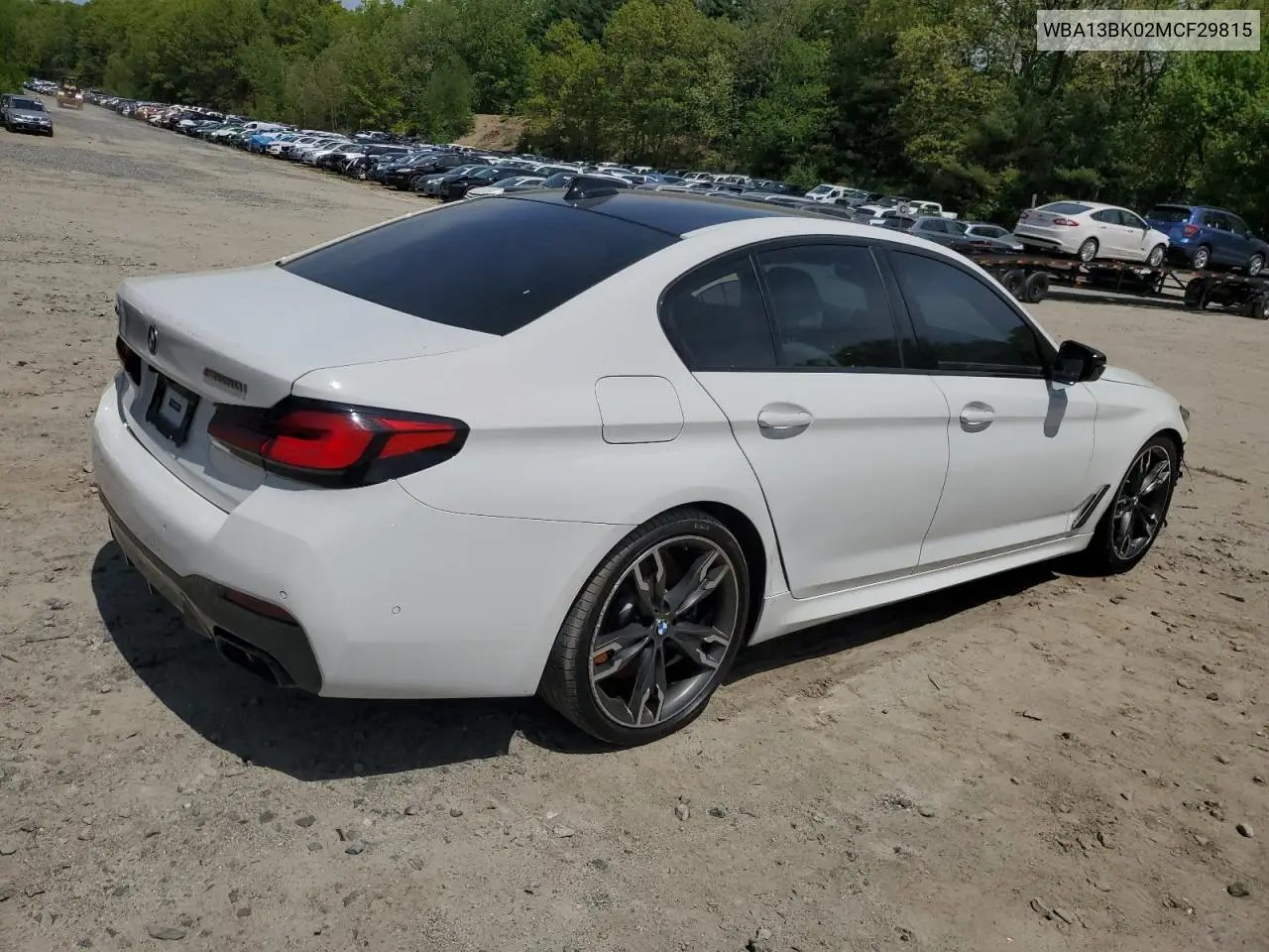 2021 BMW M550Xi VIN: WBA13BK02MCF29815 Lot: 55974215
