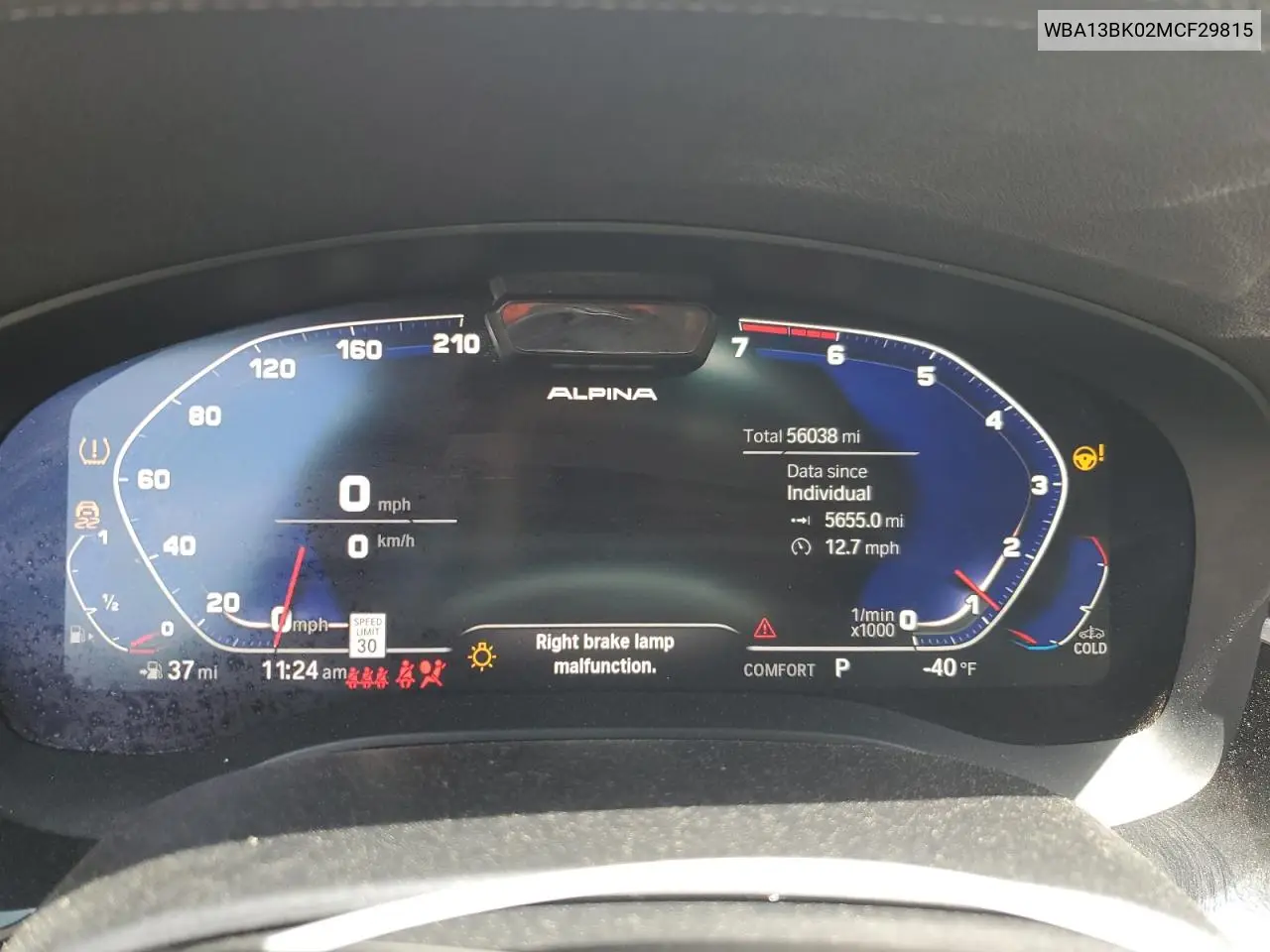 2021 BMW M550Xi VIN: WBA13BK02MCF29815 Lot: 55974215