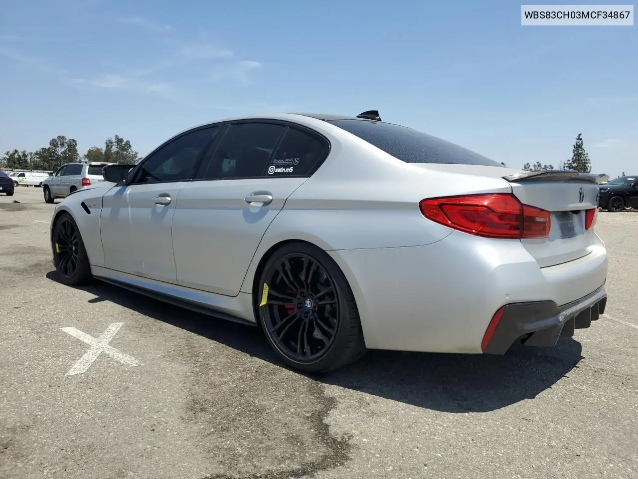 2021 BMW M5 VIN: WBS83CH03MCF34867 Lot: 59312325