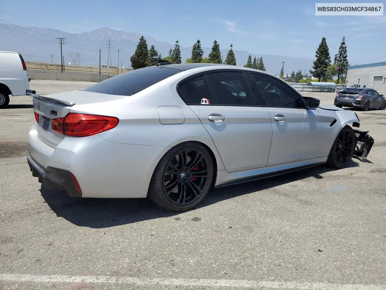 2021 BMW M5 VIN: WBS83CH03MCF34867 Lot: 59312325