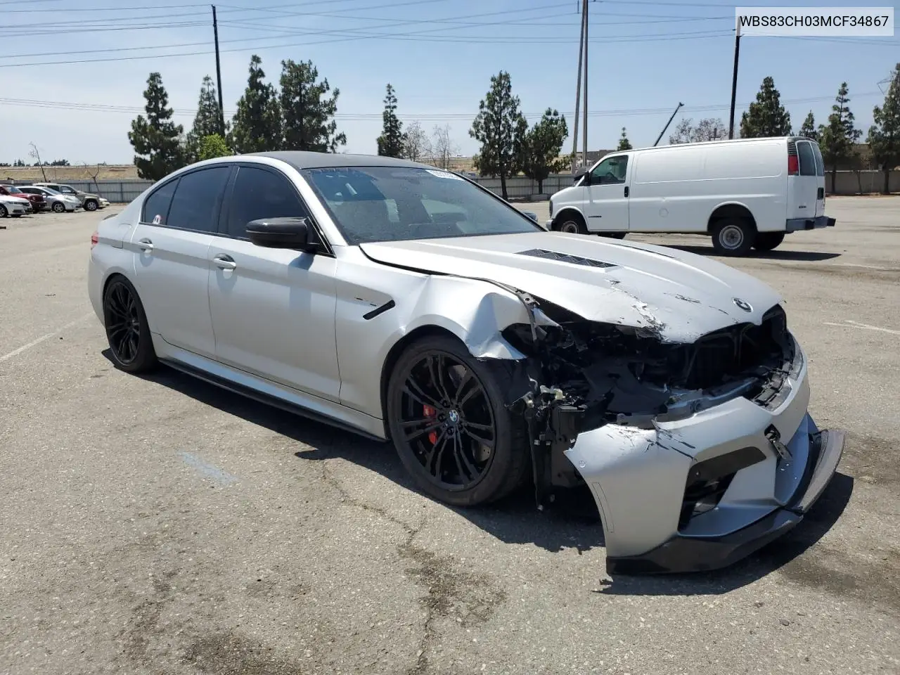 2021 BMW M5 VIN: WBS83CH03MCF34867 Lot: 59312325