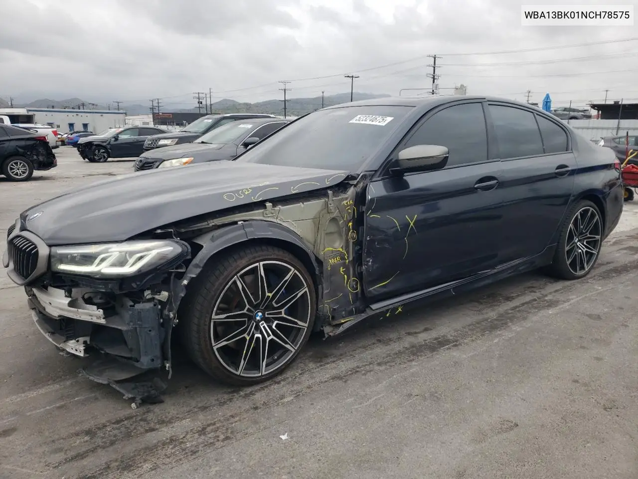 2022 BMW M550Xi VIN: WBA13BK01NCH78575 Lot: 52324675
