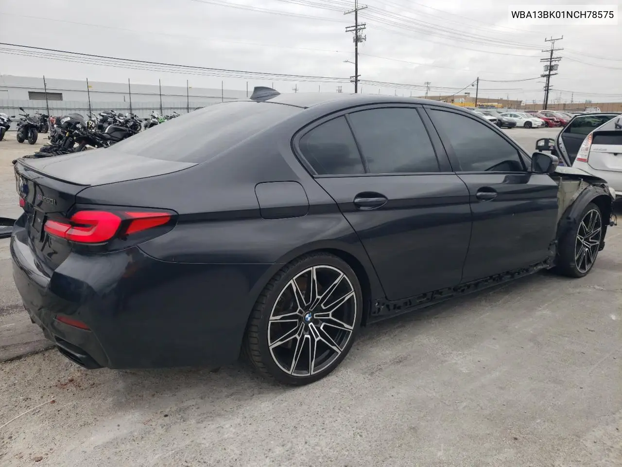 2022 BMW M550Xi VIN: WBA13BK01NCH78575 Lot: 52324675