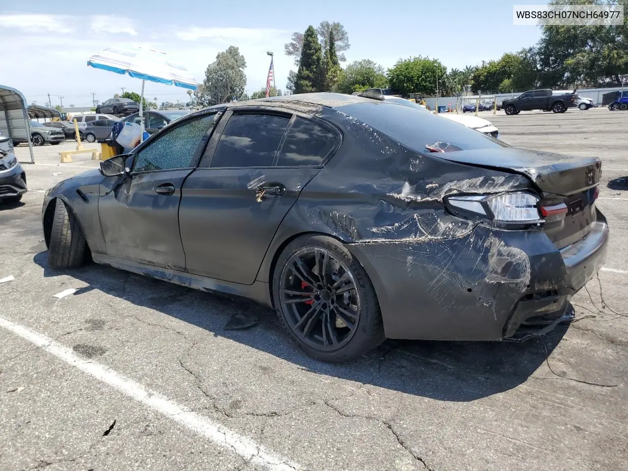 2022 BMW M5 VIN: WBS83CH07NCH64977 Lot: 65179975
