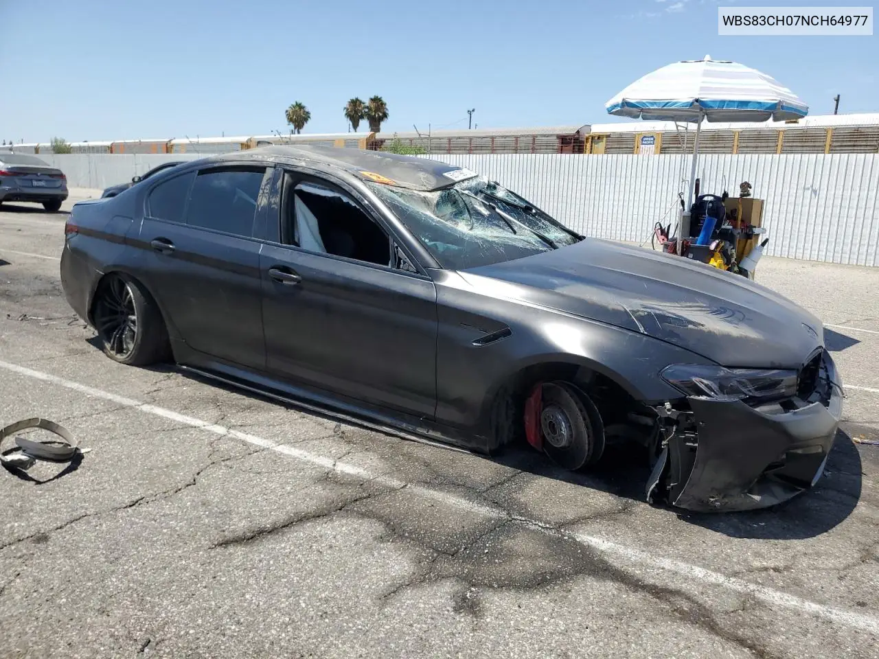2022 BMW M5 VIN: WBS83CH07NCH64977 Lot: 65179975