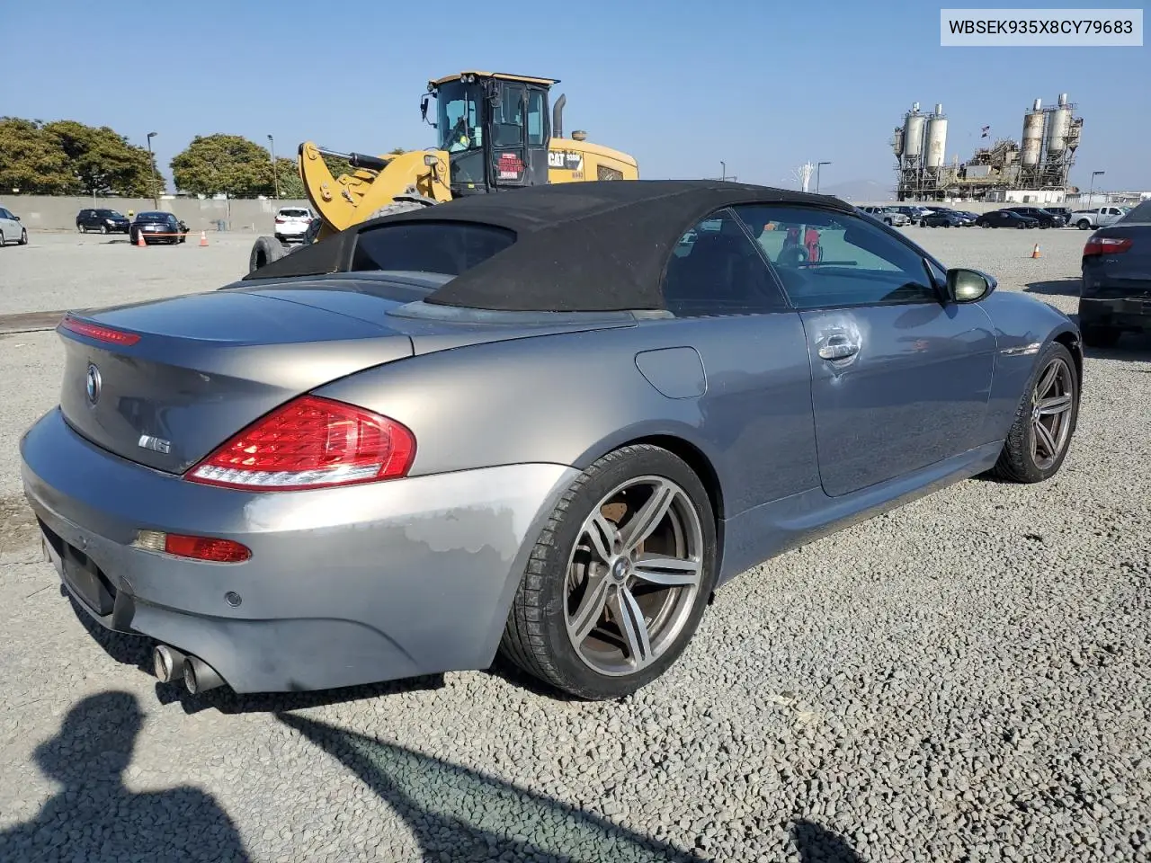 2008 BMW M6 VIN: WBSEK935X8CY79683 Lot: 62013205