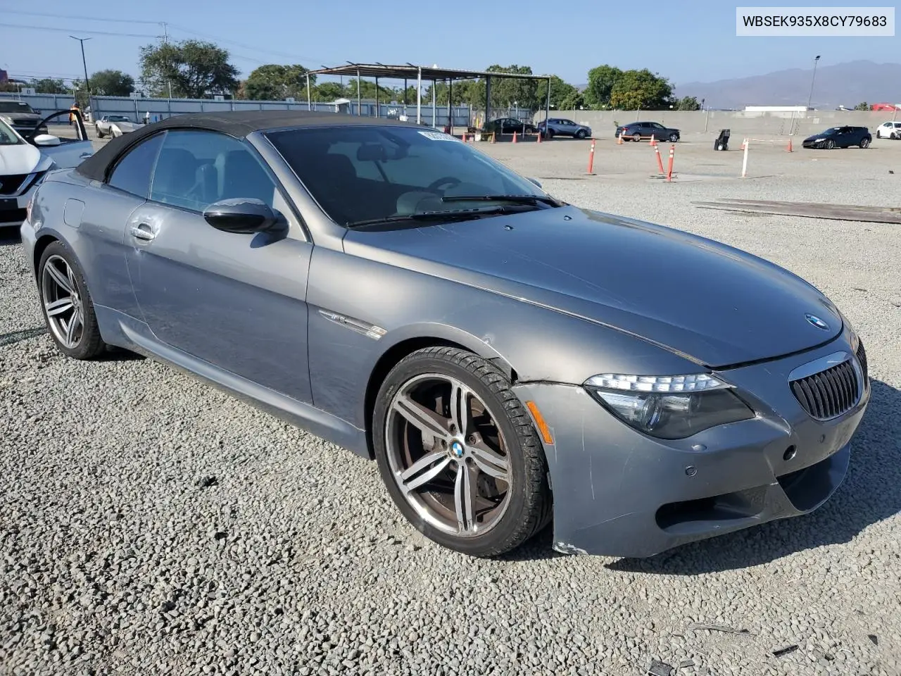 2008 BMW M6 VIN: WBSEK935X8CY79683 Lot: 62013205
