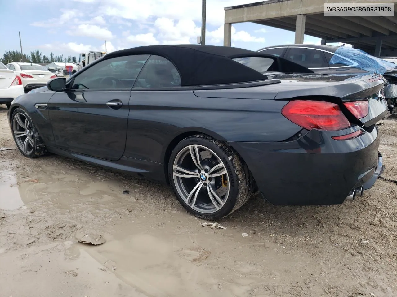 2016 BMW M6 VIN: WBS6G9C58GD931908 Lot: 72067214
