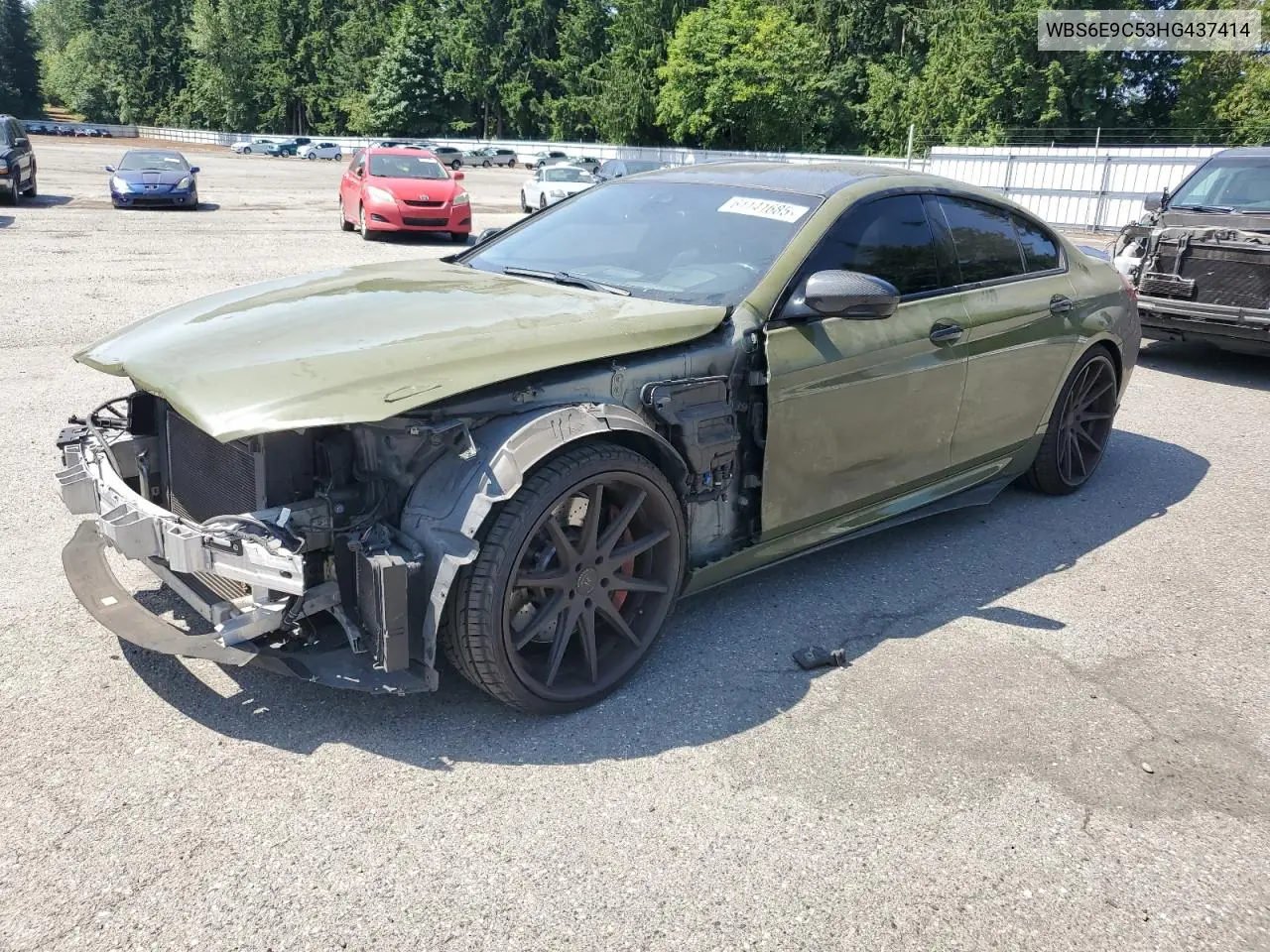 2017 BMW M6 Gran Coupe VIN: WBS6E9C53HG437414 Lot: 61141685