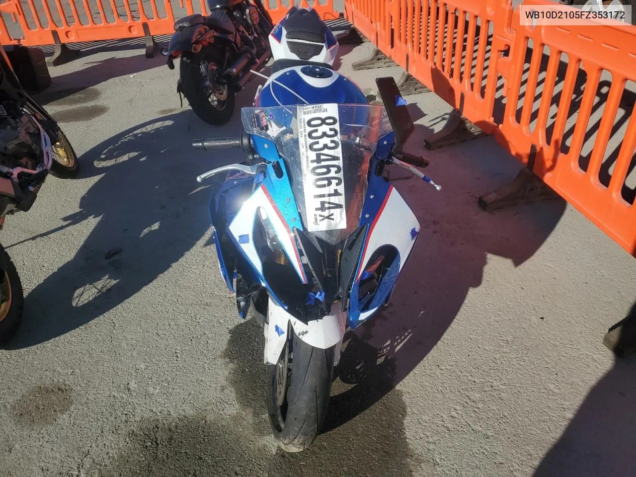 2015 BMW S 1000 Rr VIN: WB10D2105FZ353172 Lot: 83346614