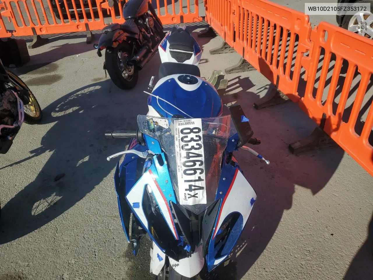 2015 BMW S 1000 Rr VIN: WB10D2105FZ353172 Lot: 83346614