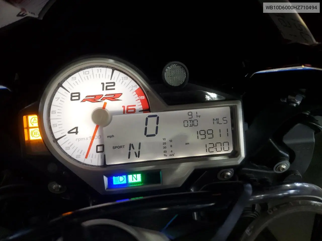 2017 BMW S 1000 Rr VIN: WB10D6000HZ710494 Lot: 63079855