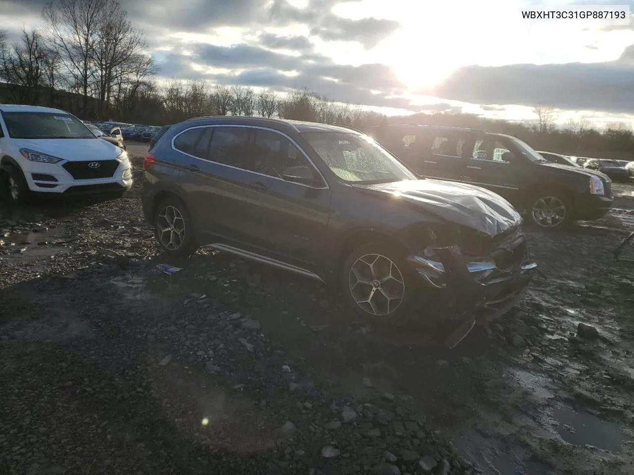 2016 BMW X1 xDrive28I VIN: WBXHT3C31GP887193 Lot: 43115535