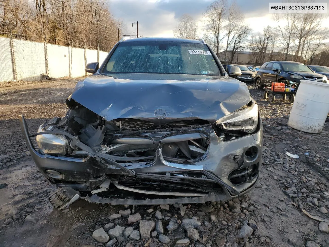 2016 BMW X1 xDrive28I VIN: WBXHT3C31GP887193 Lot: 43115535