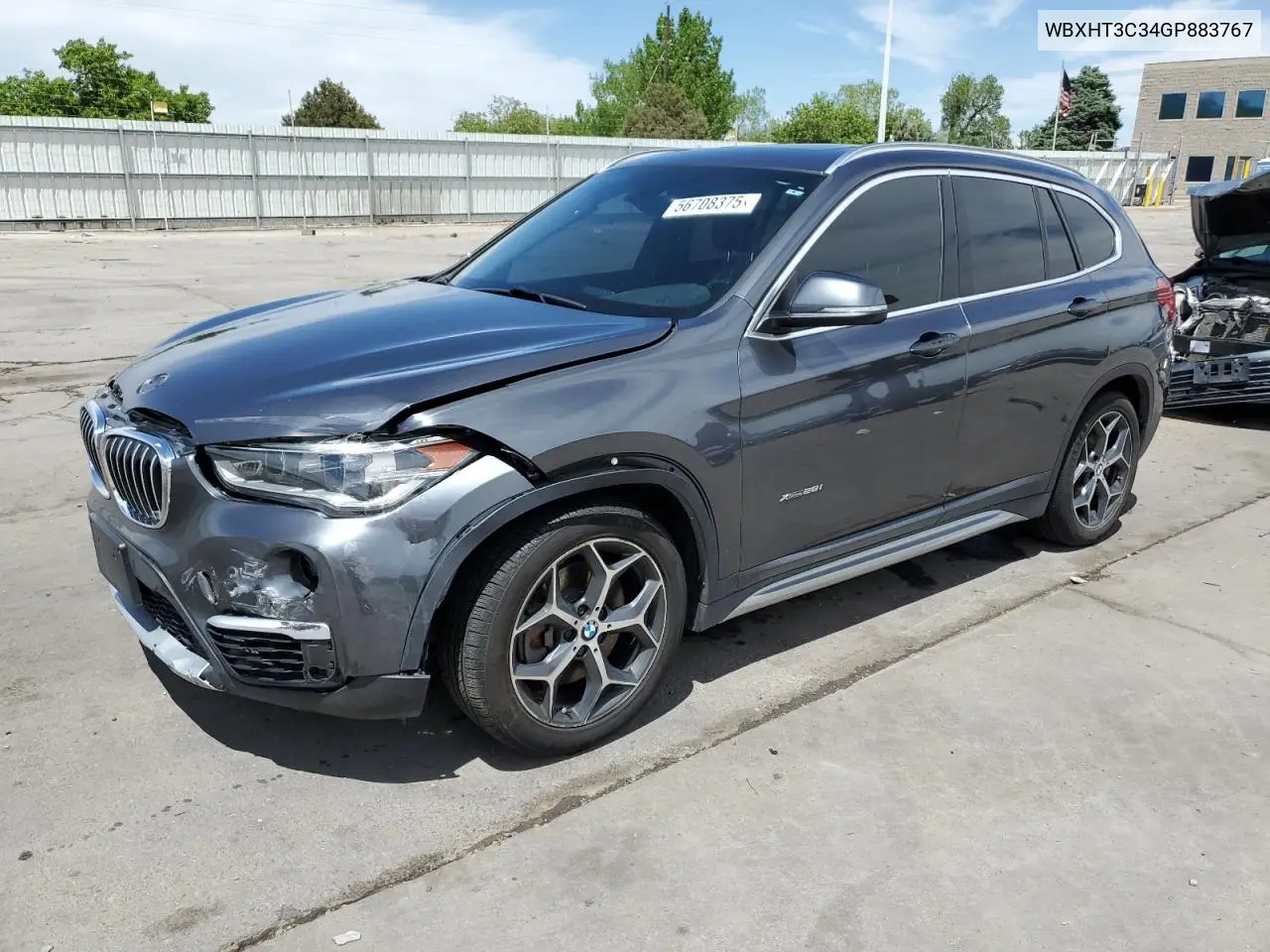 2016 BMW X1 xDrive28I VIN: WBXHT3C34GP883767 Lot: 56708375