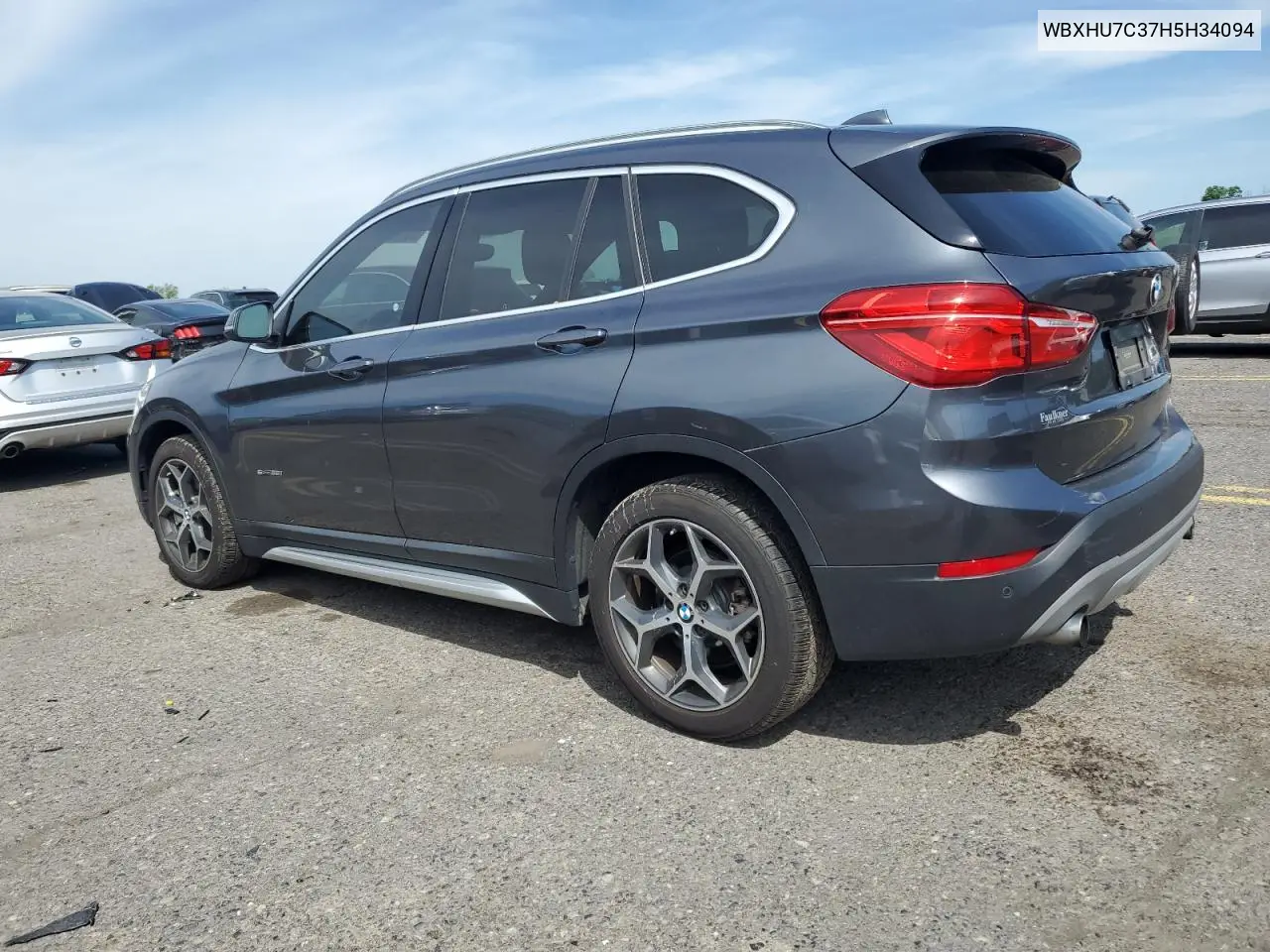 2017 BMW X1 Sdrive28I VIN: WBXHU7C37H5H34094 Lot: 56637655