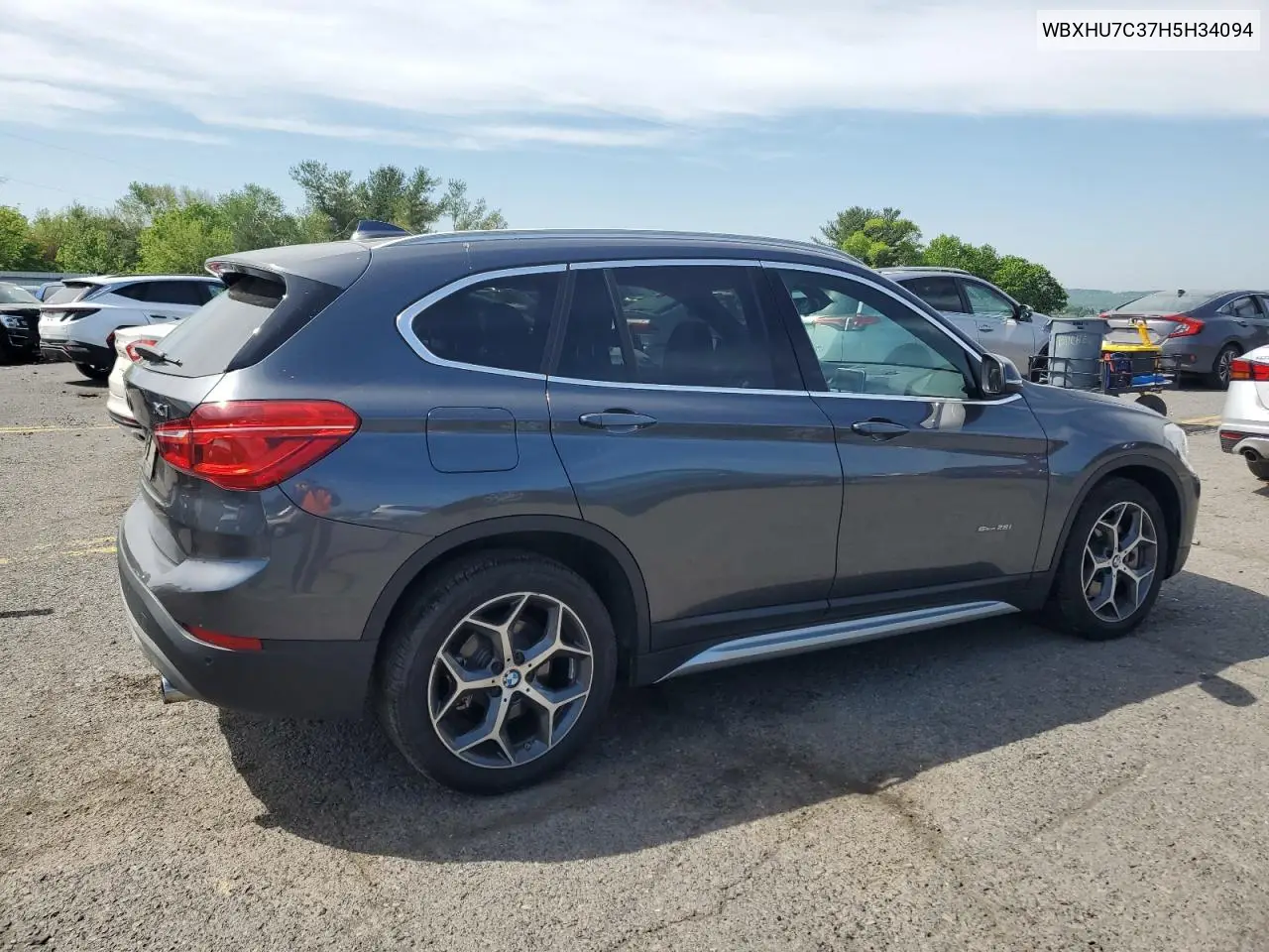 2017 BMW X1 Sdrive28I VIN: WBXHU7C37H5H34094 Lot: 56637655