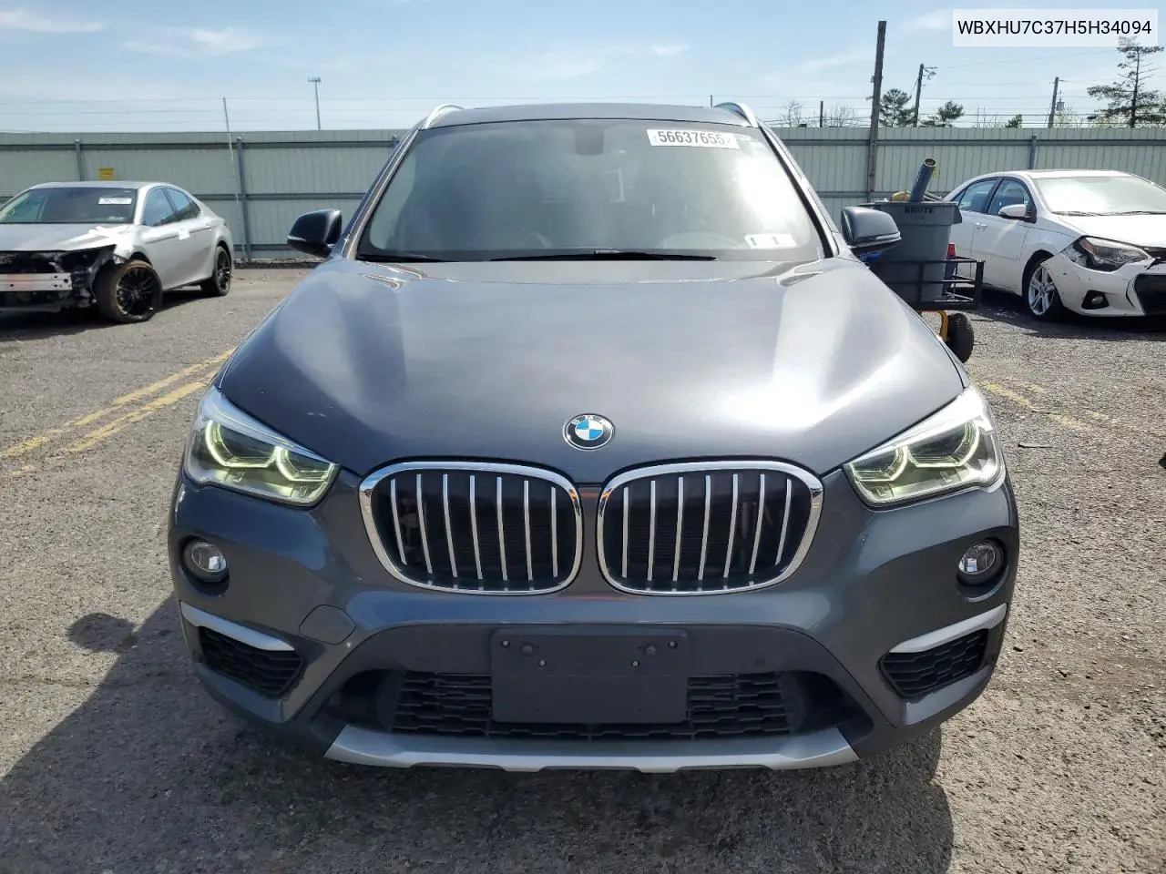 2017 BMW X1 Sdrive28I VIN: WBXHU7C37H5H34094 Lot: 56637655