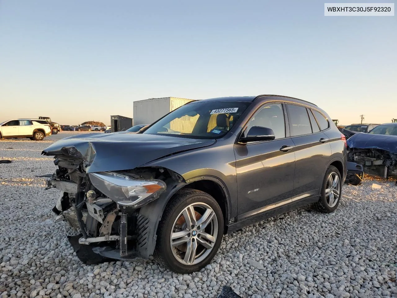 2018 BMW X1 xDrive28I VIN: WBXHT3C30J5F92320 Lot: 43277565