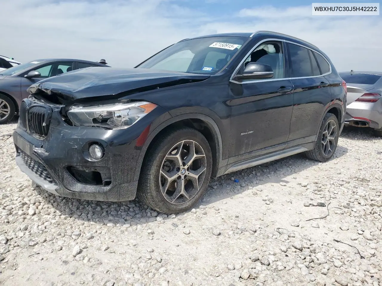 2018 BMW X1 Sdrive28I VIN: WBXHU7C30J5H42222 Lot: 57150915
