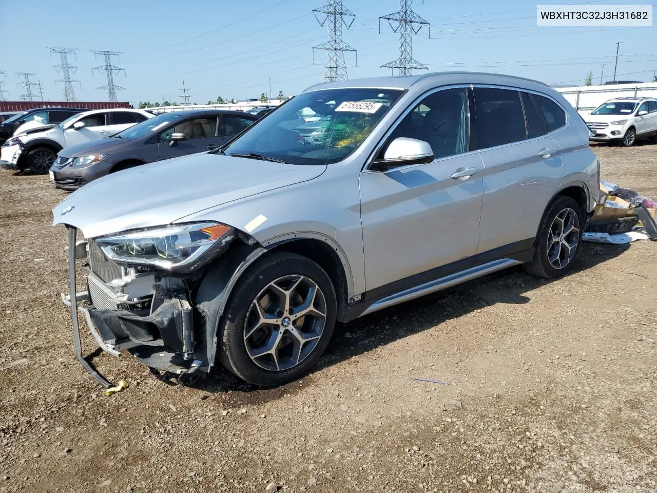 2018 BMW X1 xDrive28I VIN: WBXHT3C32J3H31682 Lot: 61556295