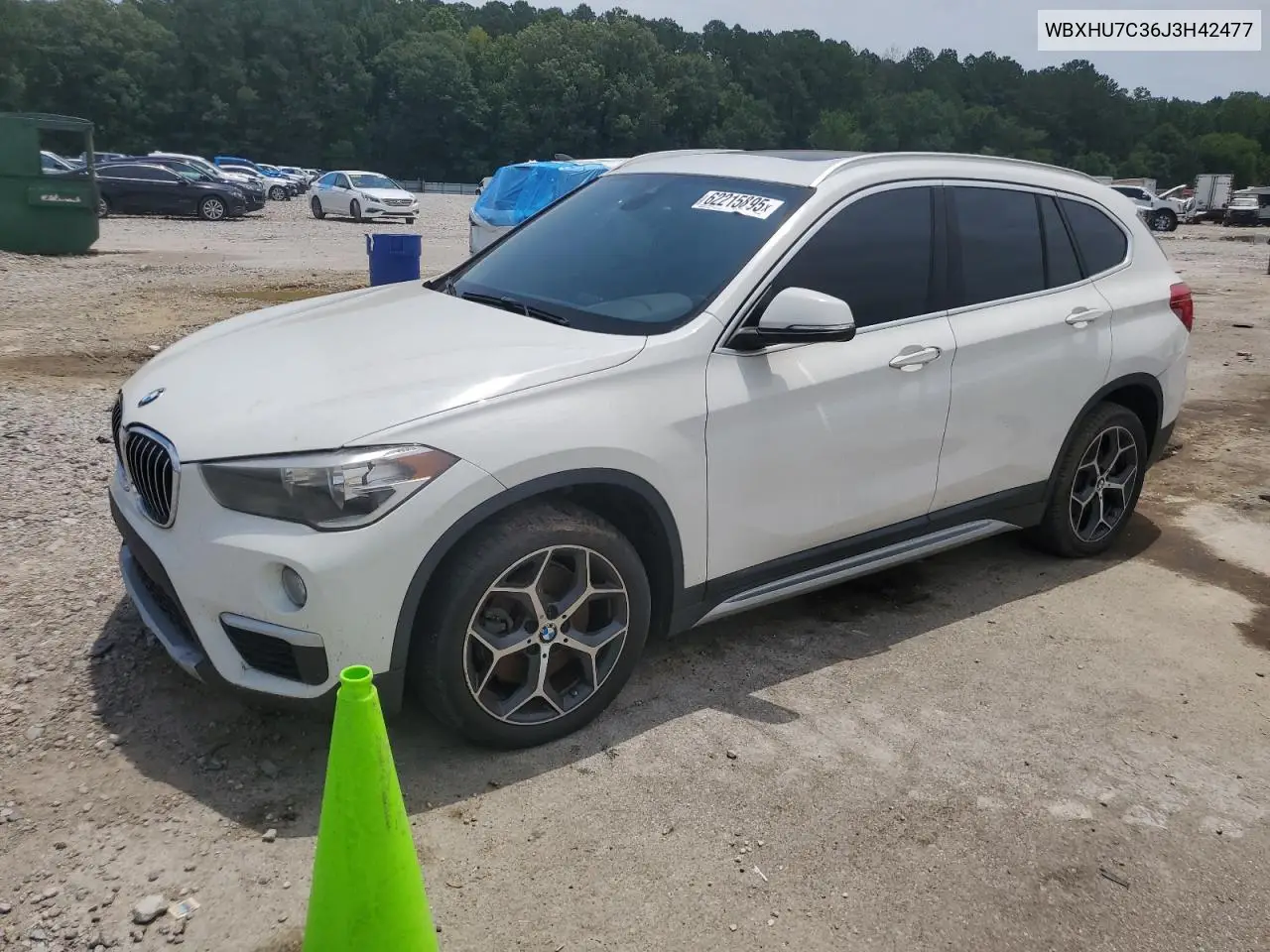 2018 BMW X1 Sdrive28I VIN: WBXHU7C36J3H42477 Lot: 62215895