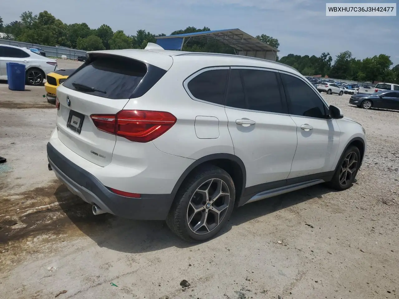 2018 BMW X1 Sdrive28I VIN: WBXHU7C36J3H42477 Lot: 62215895