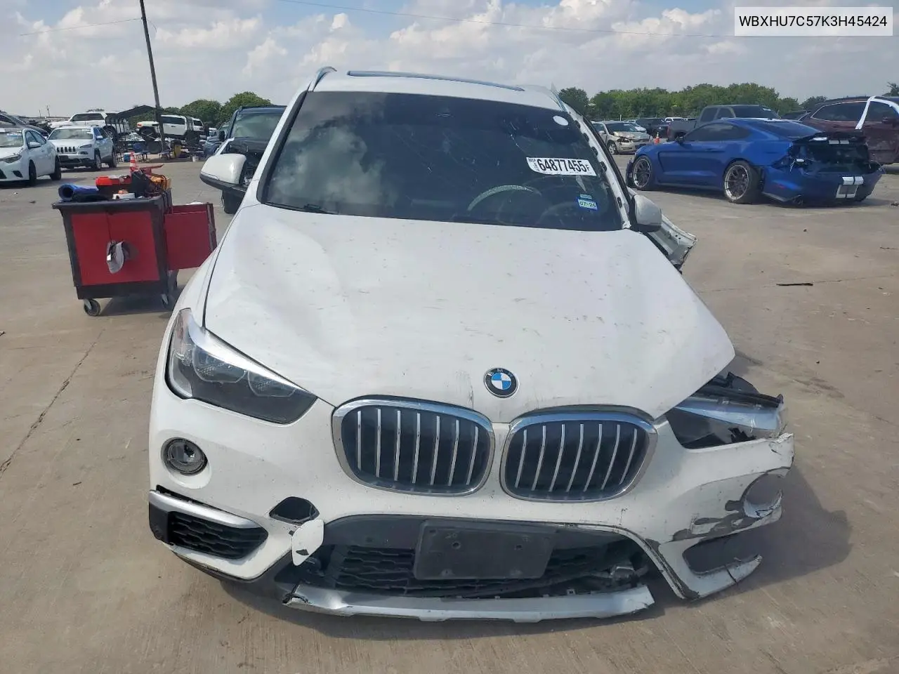 2019 BMW X1 Sdrive28I VIN: WBXHU7C57K3H45424 Lot: 64877455