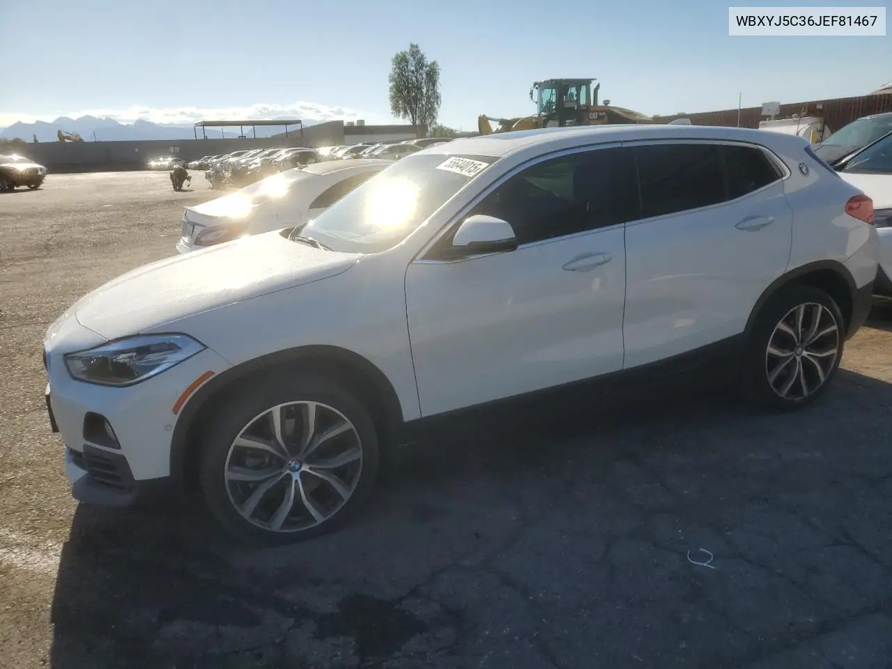 2018 BMW X2 xDrive28I VIN: WBXYJ5C36JEF81467 Lot: 55644015