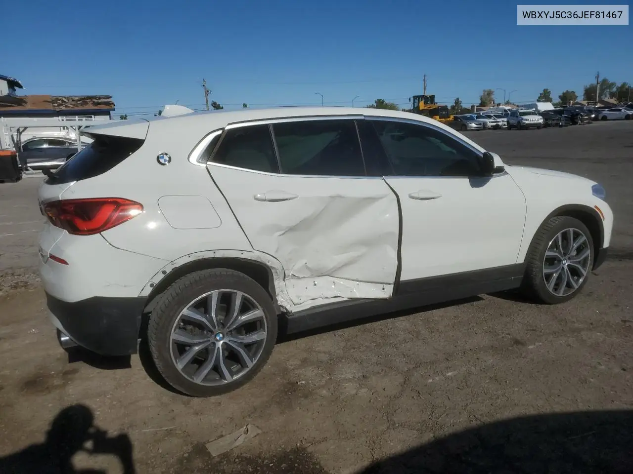 2018 BMW X2 xDrive28I VIN: WBXYJ5C36JEF81467 Lot: 55644015