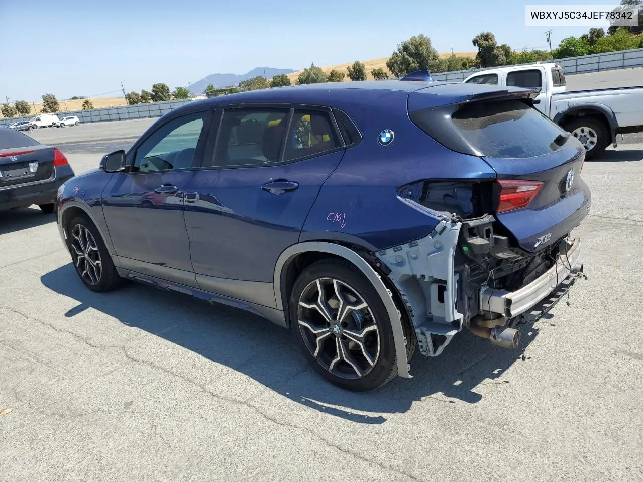 2018 BMW X2 xDrive28I VIN: WBXYJ5C34JEF78342 Lot: 62112585