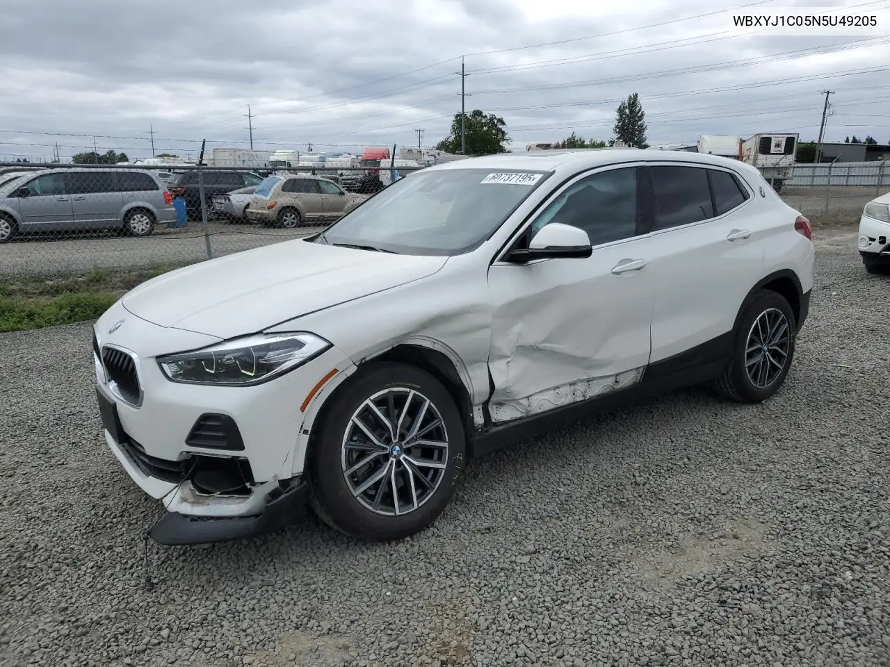 2022 BMW X2 xDrive28I VIN: WBXYJ1C05N5U49205 Lot: 60737195