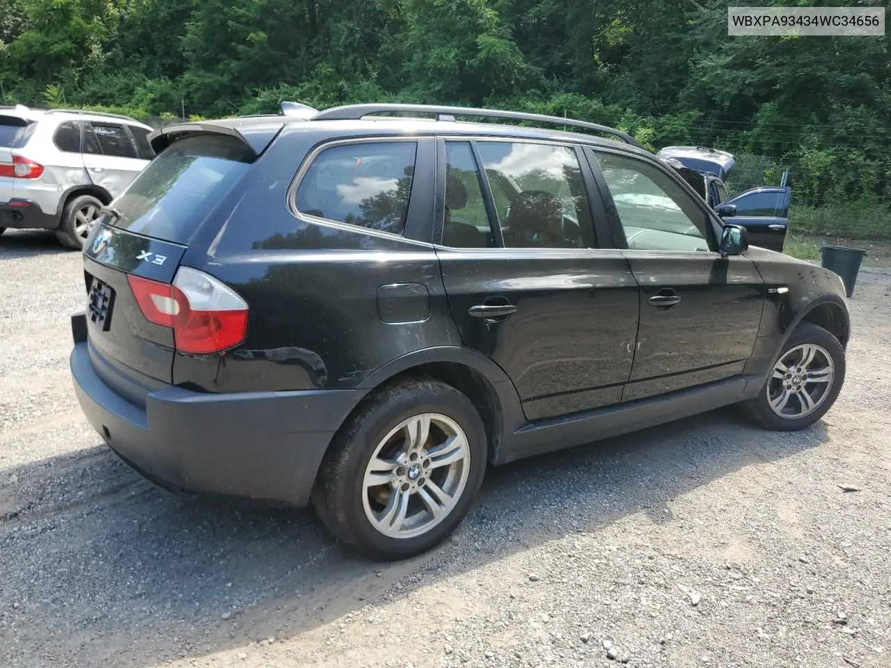 2004 BMW X3 3.0I VIN: WBXPA93434WC34656 Lot: 61893465