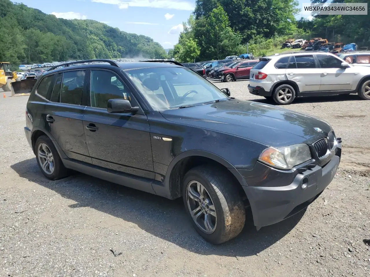 2004 BMW X3 3.0I VIN: WBXPA93434WC34656 Lot: 61893465