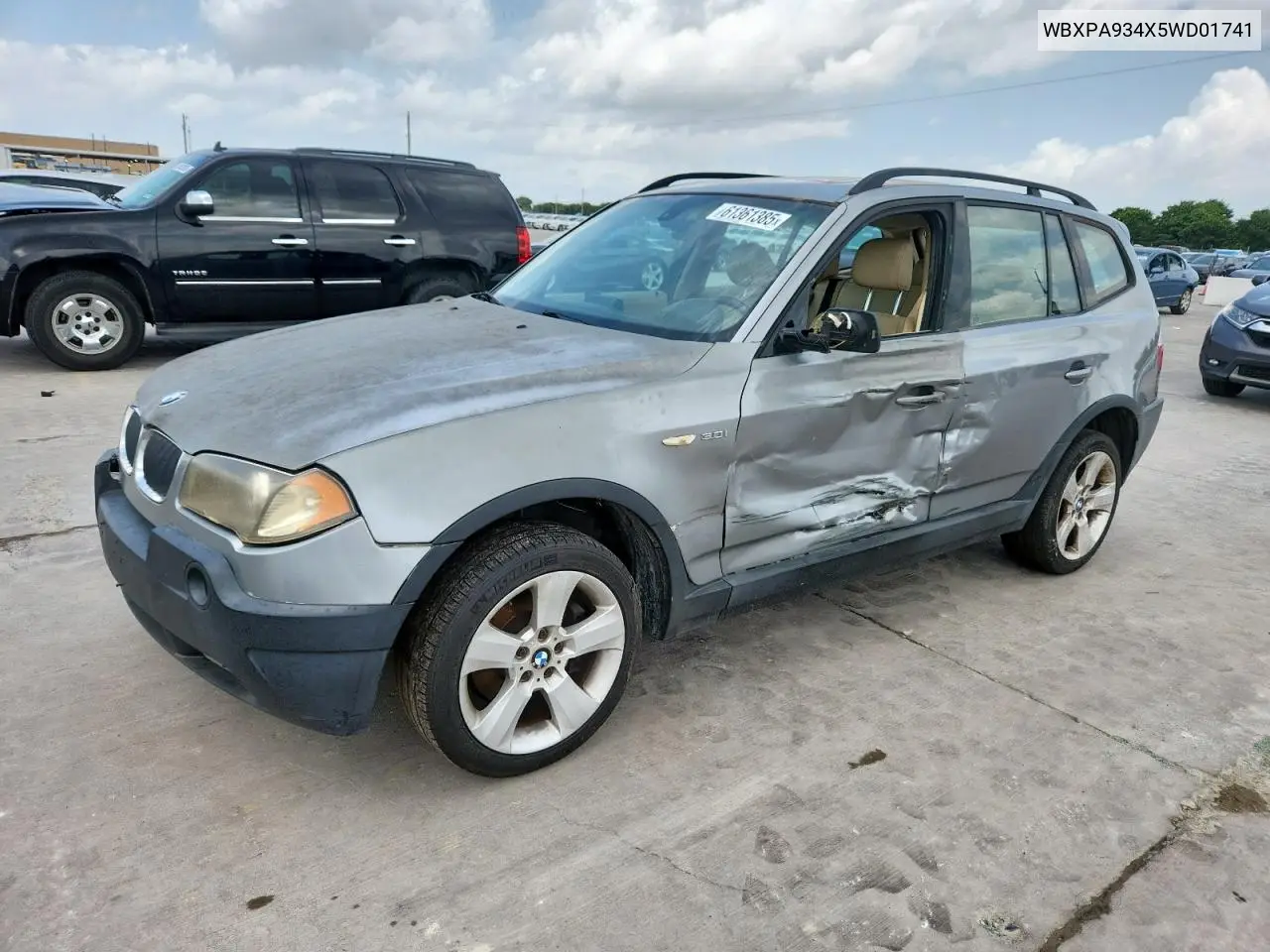 2005 BMW X3 3.0I VIN: WBXPA934X5WD01741 Lot: 61361385