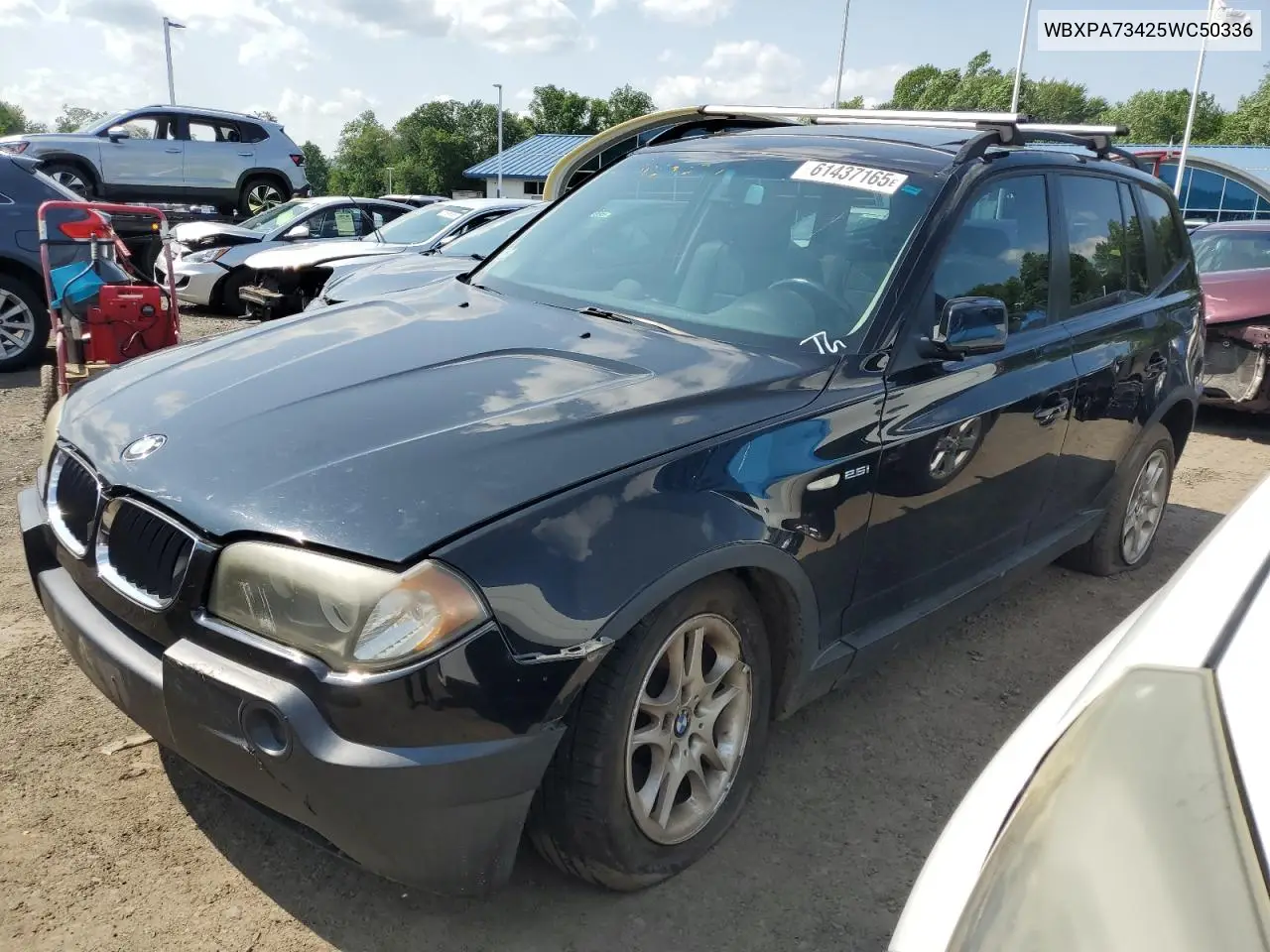 2005 BMW X3 2.5I VIN: WBXPA73425WC50336 Lot: 61437165