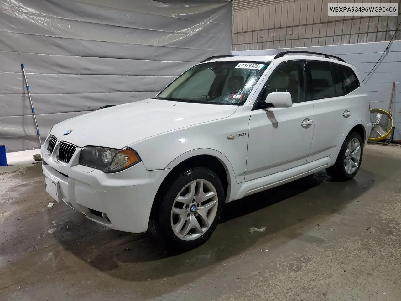 2006 BMW X3 3.0I VIN: WBXPA93496WG90406 Lot: 61174435