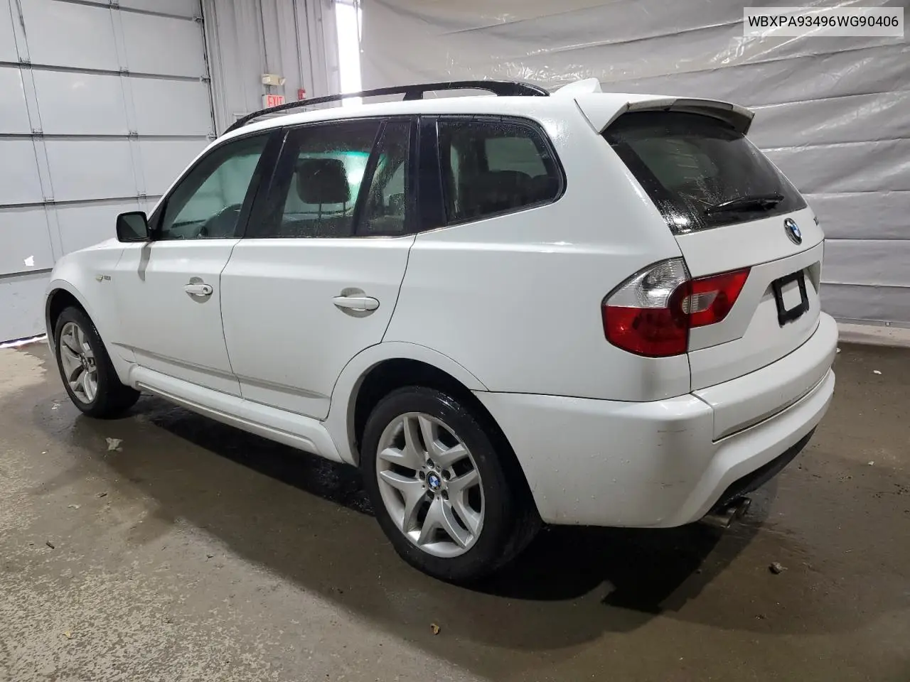 2006 BMW X3 3.0I VIN: WBXPA93496WG90406 Lot: 61174435