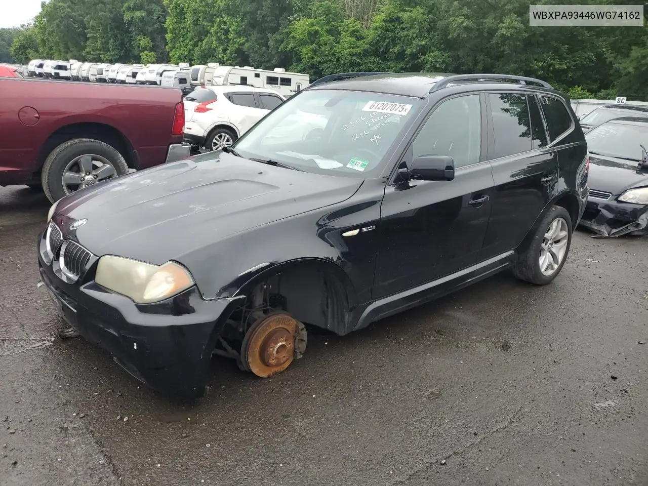 2006 BMW X3 3.0I VIN: WBXPA93446WG74162 Lot: 61207075