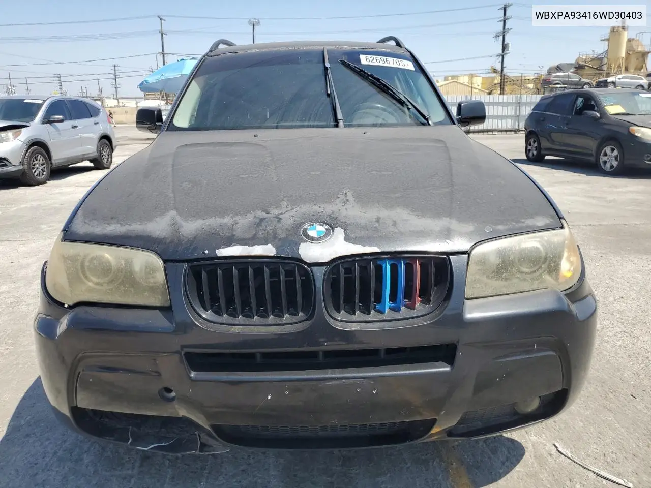 2006 BMW X3 3.0I VIN: WBXPA93416WD30403 Lot: 62696705