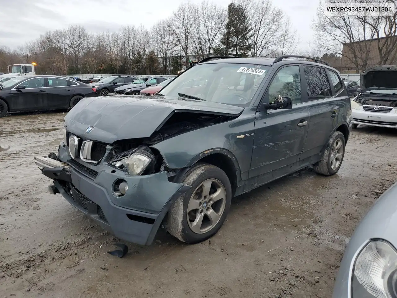2007 BMW X3 3.0Si VIN: WBXPC93487WJ01306 Lot: 47679325