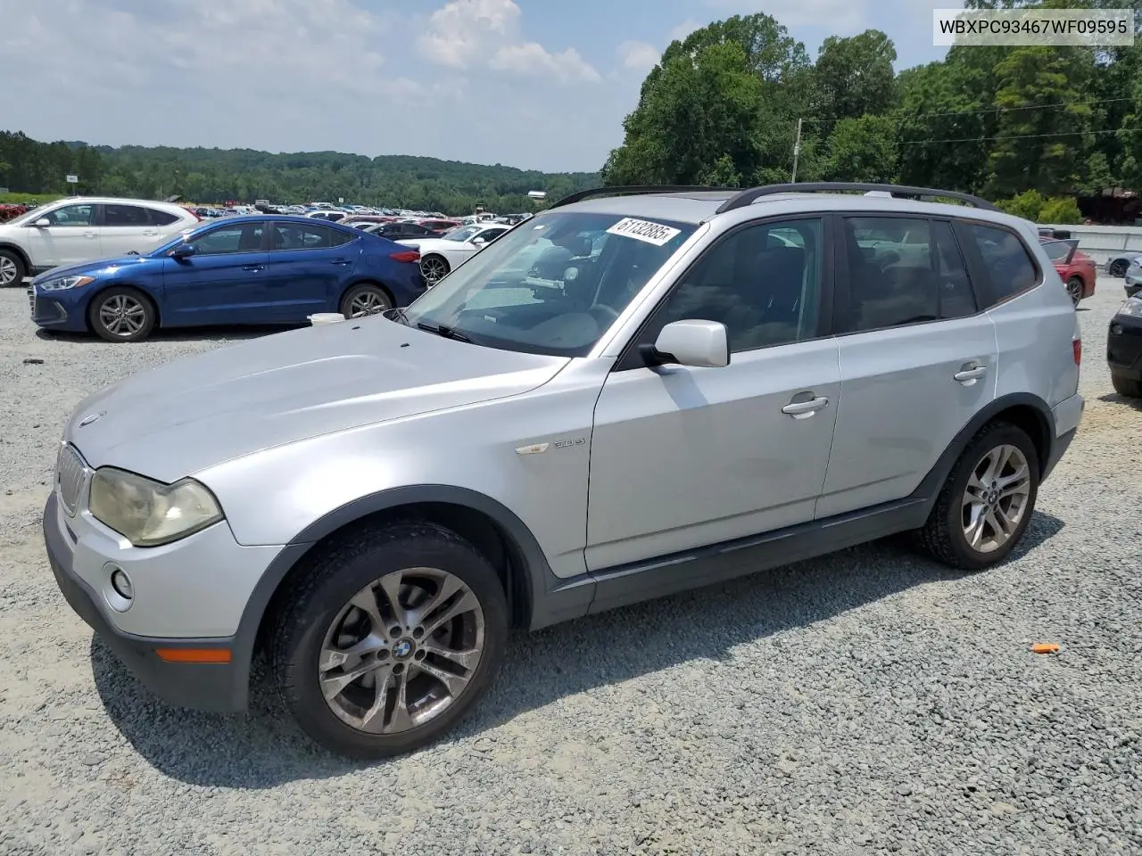 2007 BMW X3 3.0Si VIN: WBXPC93467WF09595 Lot: 61132885