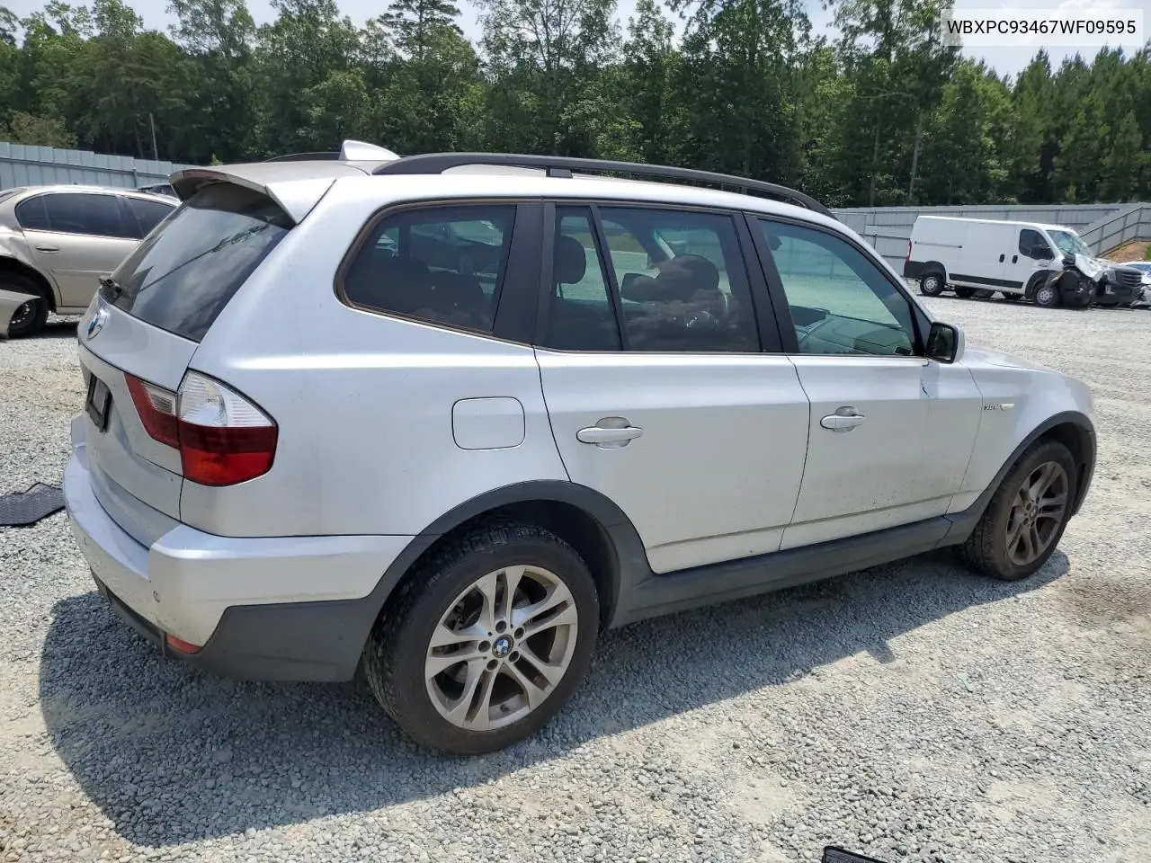 2007 BMW X3 3.0Si VIN: WBXPC93467WF09595 Lot: 61132885