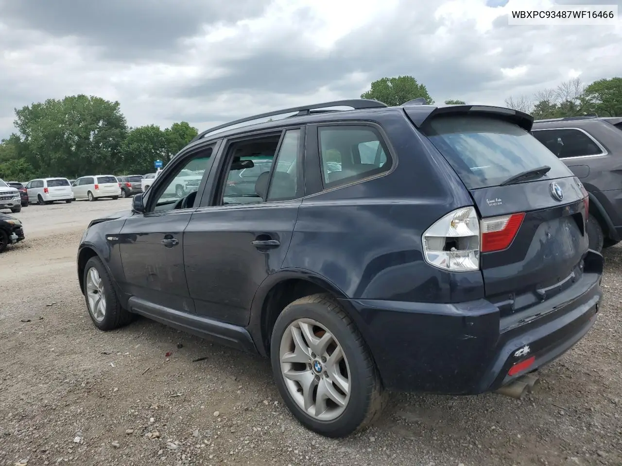 2007 BMW X3 3.0Si VIN: WBXPC93487WF16466 Lot: 61728965