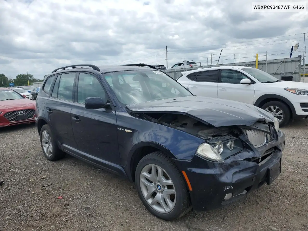2007 BMW X3 3.0Si VIN: WBXPC93487WF16466 Lot: 61728965