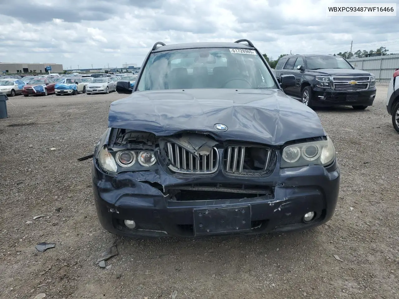 2007 BMW X3 3.0Si VIN: WBXPC93487WF16466 Lot: 61728965