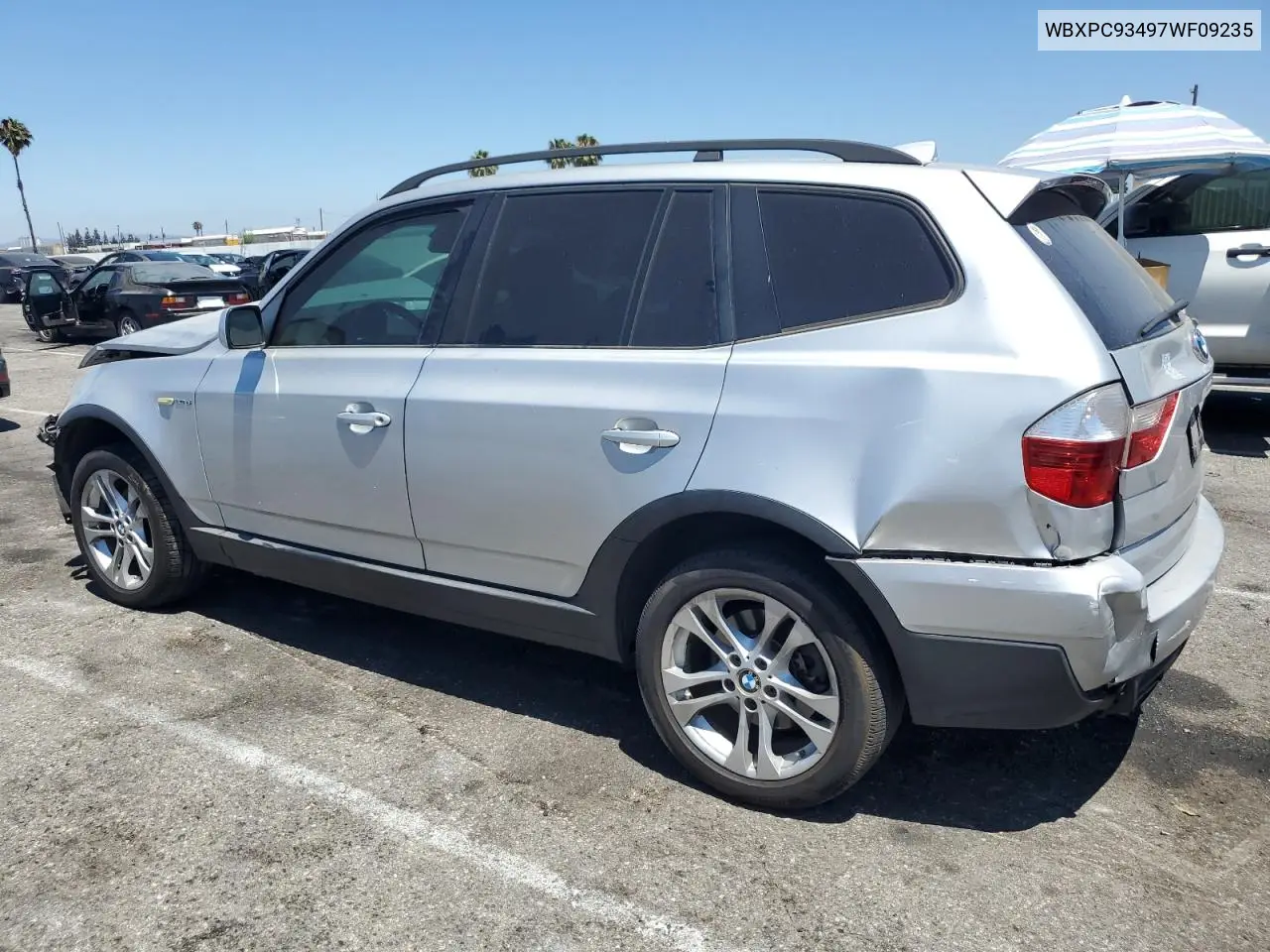 2007 BMW X3 3.0Si VIN: WBXPC93497WF09235 Lot: 63288865